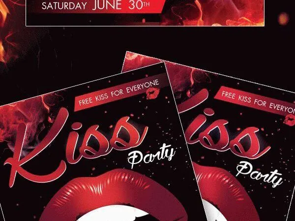 Fire Border Illustrated Party Flyer Template 1