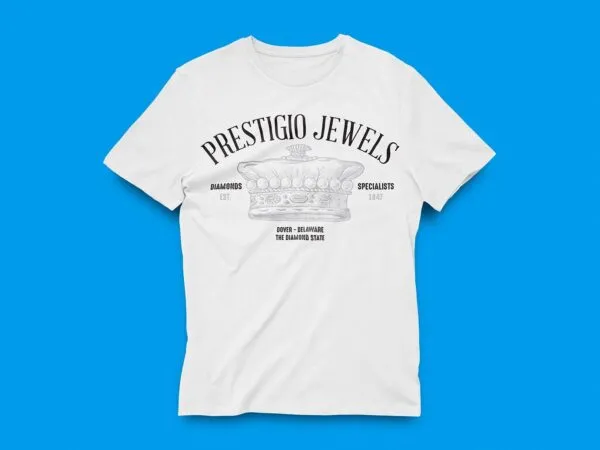 Fit T Shirt Mockup With a Screen Print Design 1