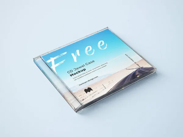 Five CD Jewel Case Mockups from Different Angles 1