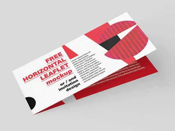 Five Mockups Showing Opened and Closed Horizontal Leaflets 1