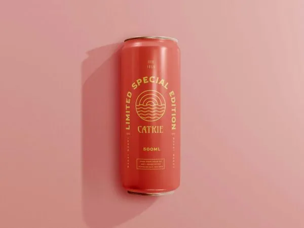Fizzy Drink Can Mockup in Top Sight 1