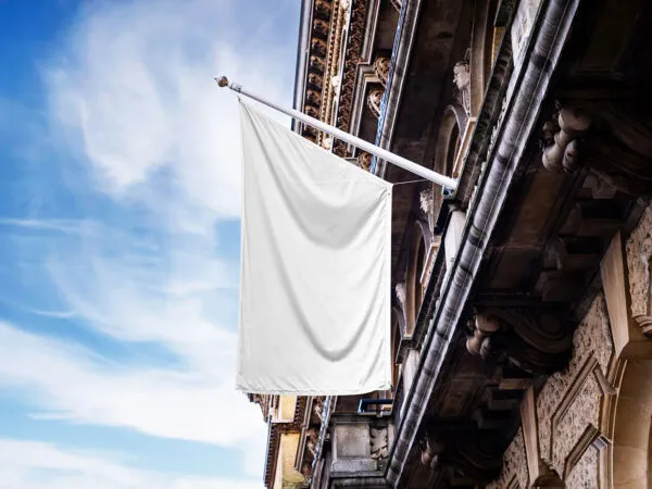 Flag on Old Building Mockup 1