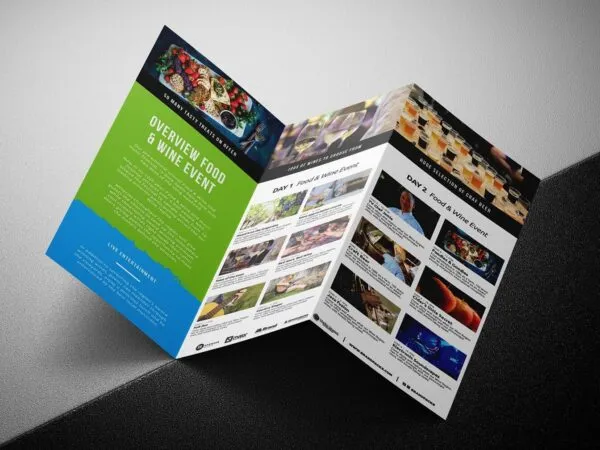 Flat Event Festival Tri Fold Brochure Template 1