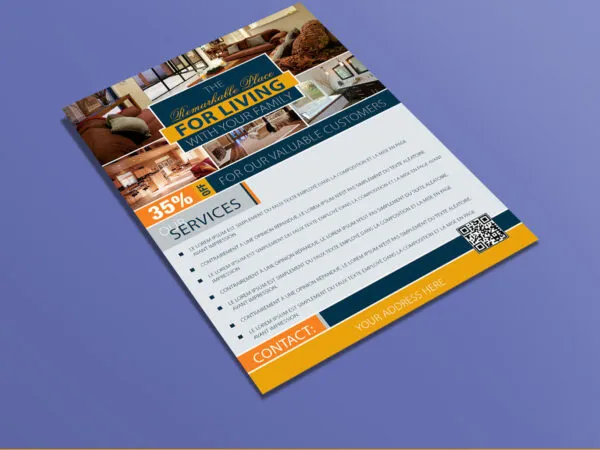 Flat Interior Designs Flyer Template 1