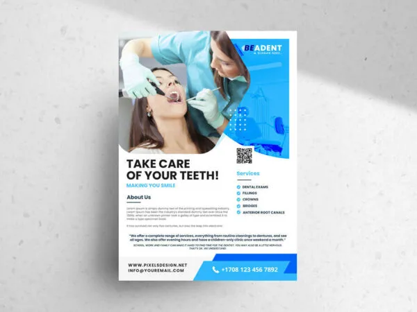 Flat Medical Service Flyer Template 1