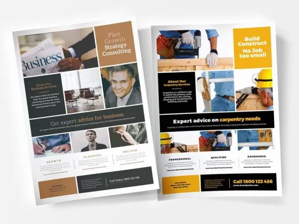 Flat Multipurpose Poster Template in Grid Layout 1