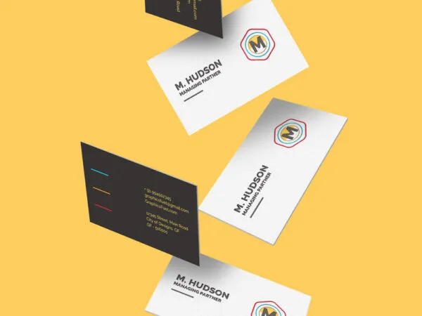 Floating Business Cards Mockup 1