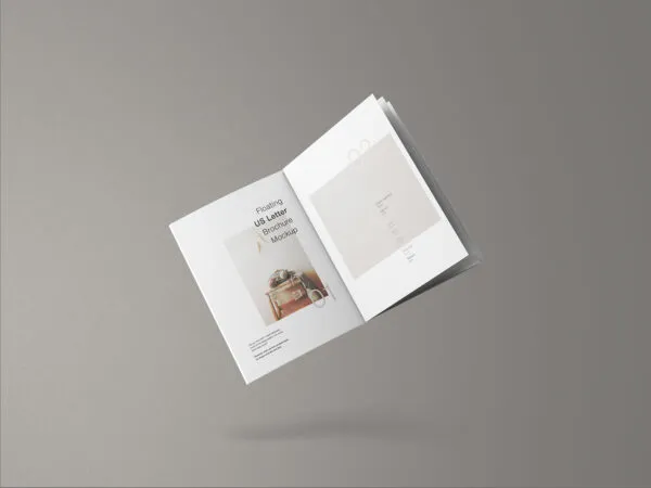 Floating Letter Brochure Mockup 1