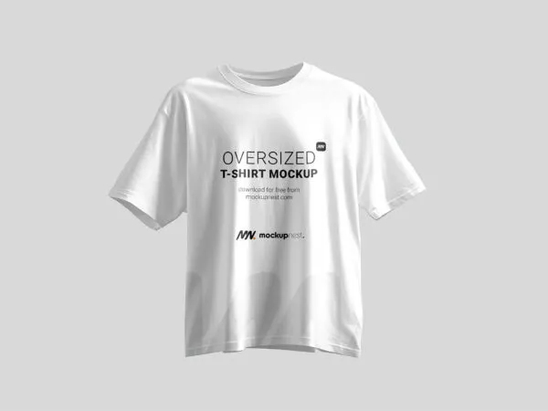 Floating Oversized T shirt Mockup 1