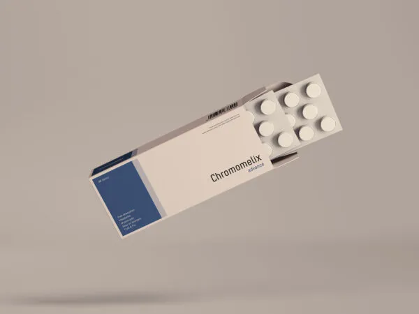Floating Pills Box Packaging Mockup 1