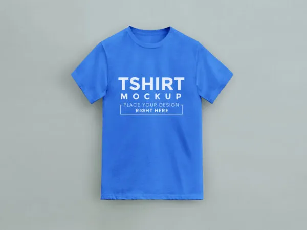 Floating T Shirt in the Top View Mockup 1