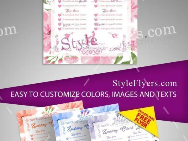 Floral Border Illustrated Wedding Checklist Template 1