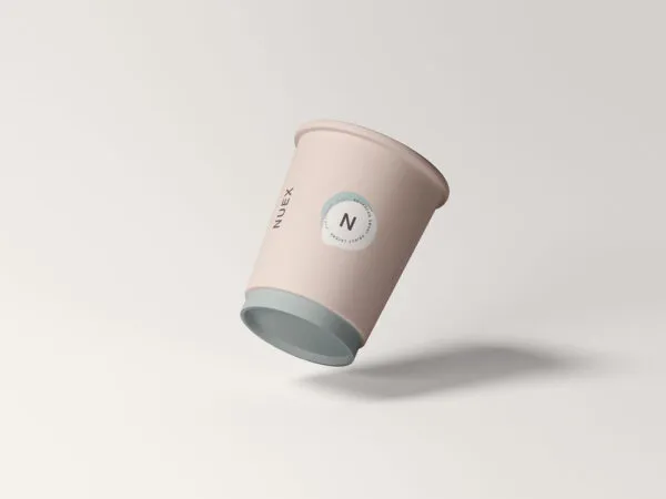Flying Disposable Hot Cup Mockup 1