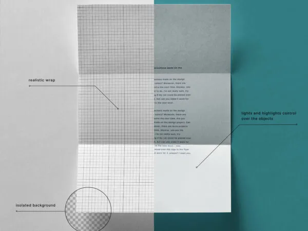 Folded A4 Letterhead Mockup in Facing Vision 2