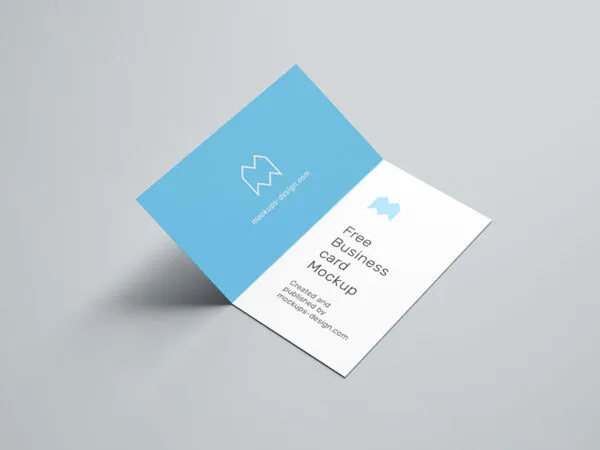Folded Business Card Mockup 1