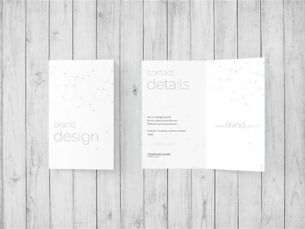 Folded Business Card Mockup in 4 Views 1