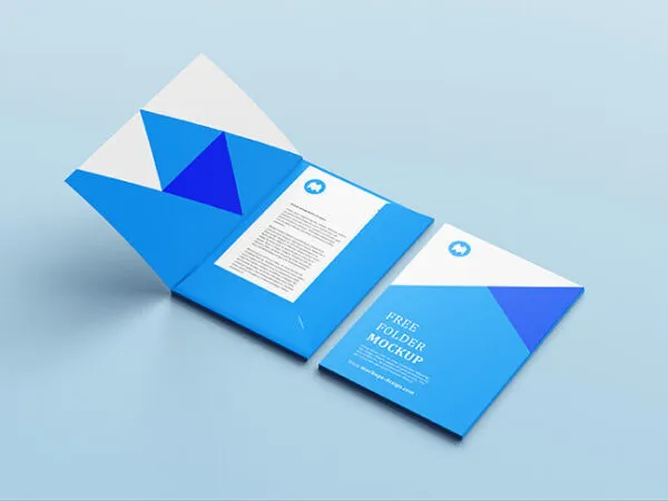 Folder Mockup with Two Different Views 1