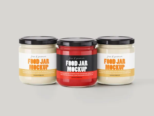 Food Jar Mockup in 4 Sights 1