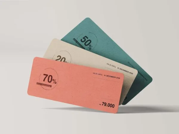 Formal Coupon Card Mockup Set 1