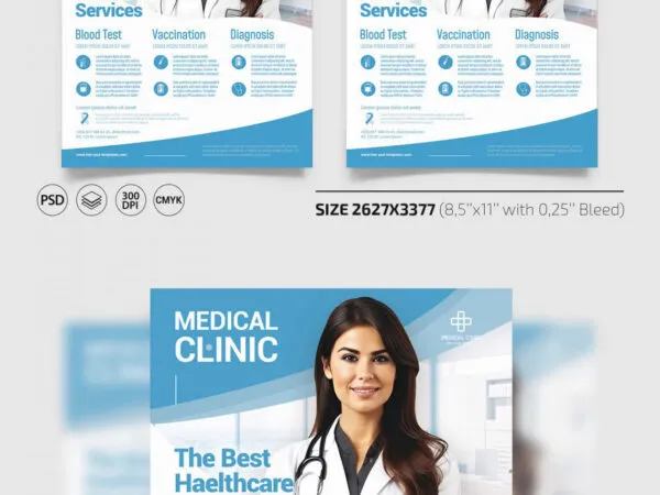 Formal Health Care Flyer Instagram Post Template 1