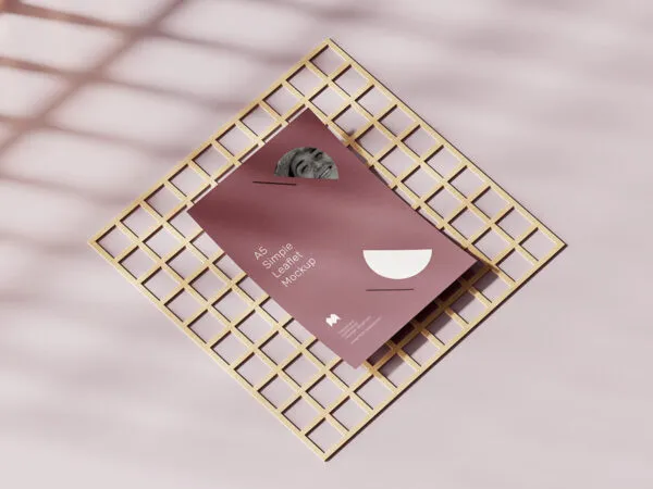 Four A5 Flyer Mockups at Different Angles 1