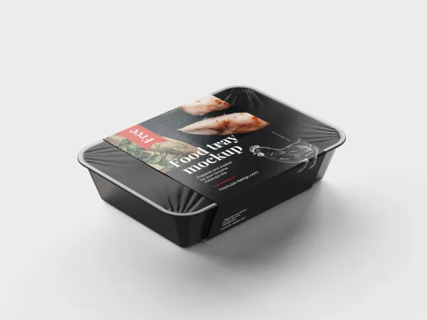 Four Horizontal Food Tray Mockups 1