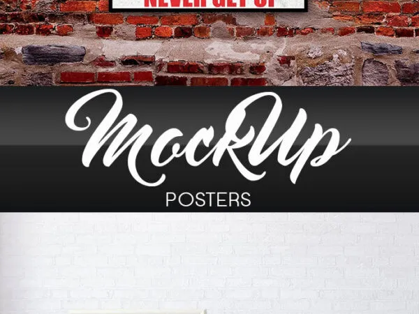 Four Minimal Vertical Poster Mockups 1