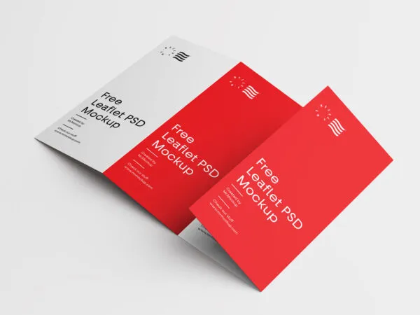 Four Panel Roll Fold Brochure Mockup 1