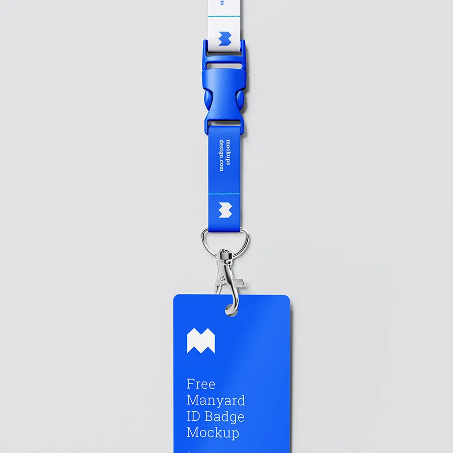 Free ID Card Holder and Lanyard Mockup Image 3 Designers Lab