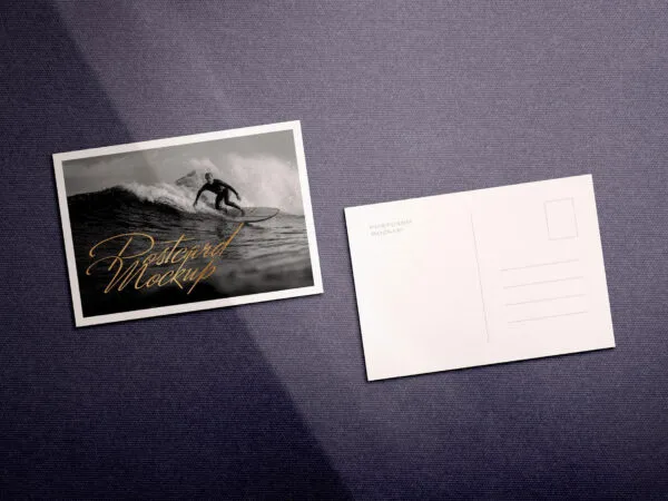 Front Back Postcard Mockup 1
