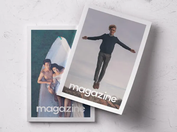 Front Cover of Double Overhead Magazines Mockup 1