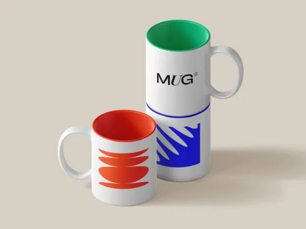 Front Scene of 2 Mugs Mockup 1
