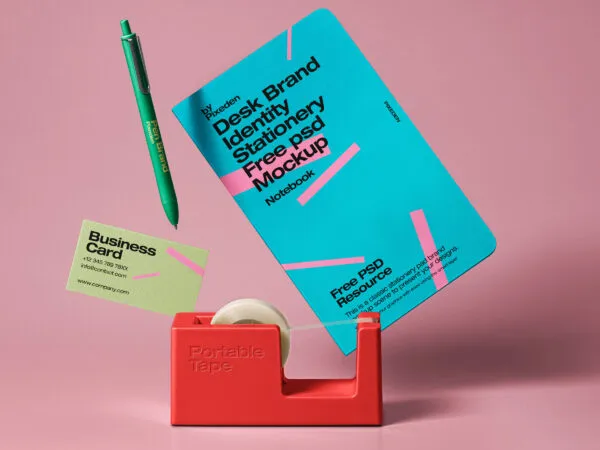 Front Scene of Branding Desk Stationery Mockup 1