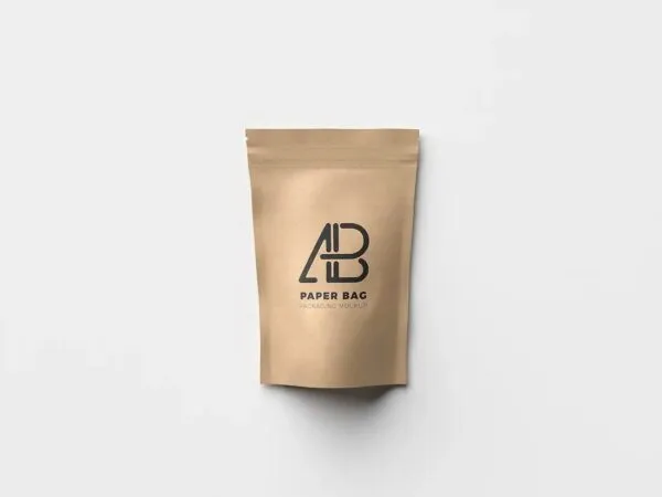 Front Scene of Brown Paper Bag Packaging Mockup 1