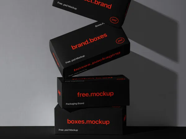 Front Shot of Brand Boxes Packaging Mockup 1