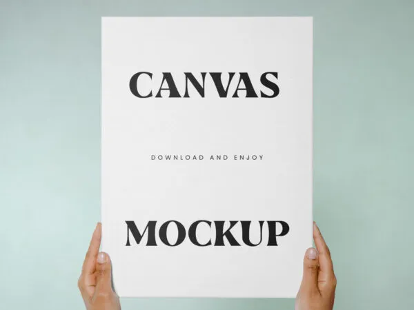 Front Shot of Canvas Mockup in Hands 1