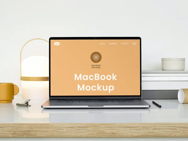 Front Shot of MacBook Mockup 1