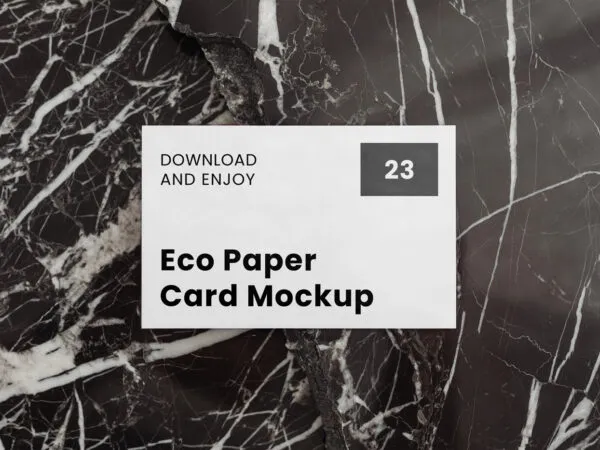 Front Showcase of Business Card Mockup on Marble 1