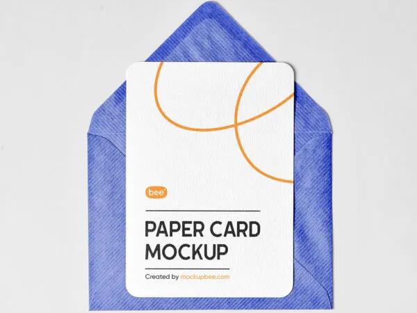 Front Showcase of Card Mockup with Rounded Corners 1