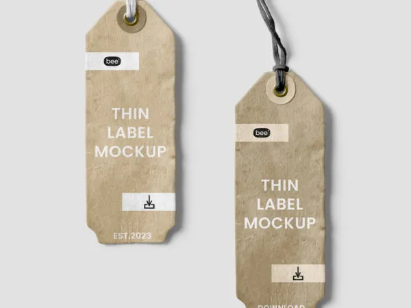 Front Sight of 2 Thin Paper Tag Mockups 1