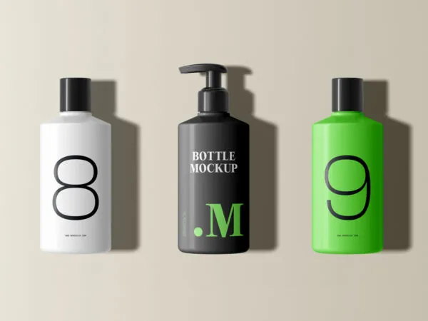 Front Sight of 3 Big Bottles Mockup 1