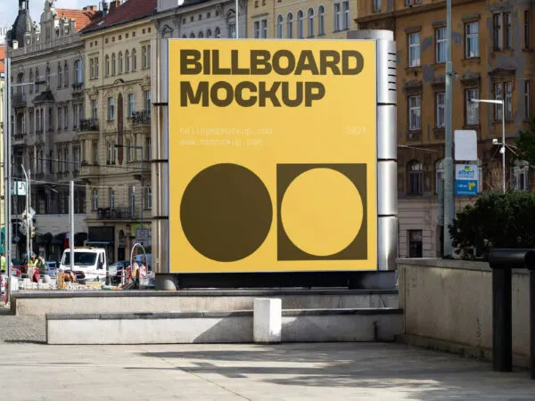 Front Sight of Billboard Mockup on Street 1