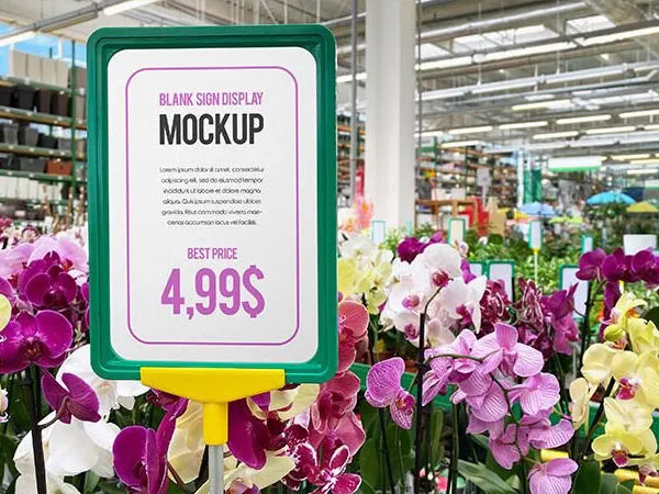 Front Sight of Blank Sign Display Mockup 1