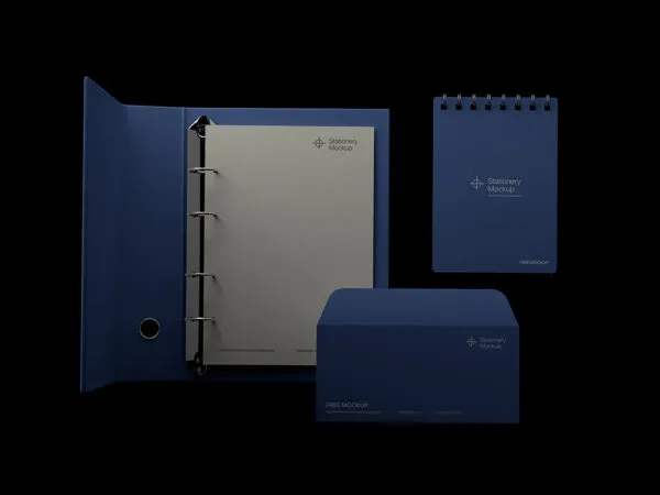 Front Sight of Branding Stationery Mockup with Binder 1