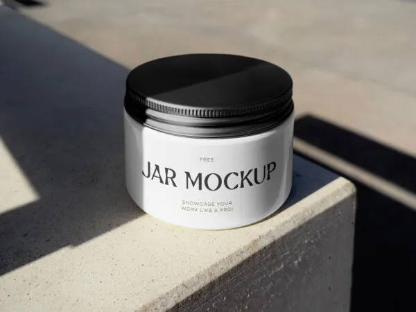 Front Sight of Cosmetic Jar Mockup 1