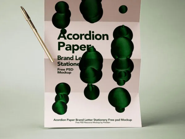 Front Sight of Folded Paper Mockup with Pen 1