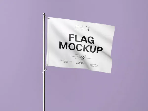 Front Sight of Horizontal Flag Mockup on Pole 1