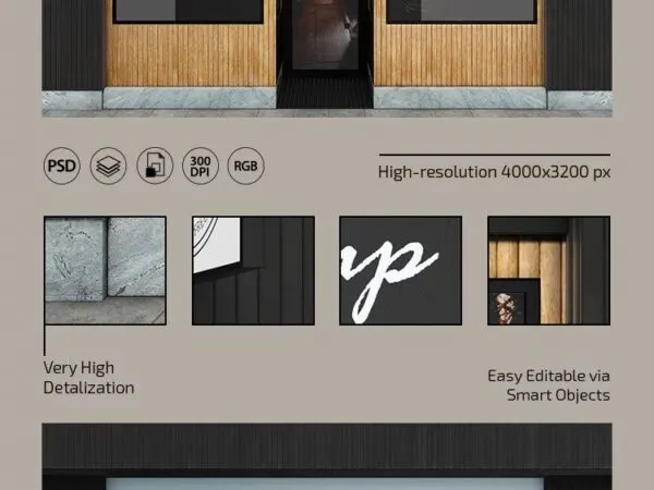 Front Sight of Modern Storefront Mockup 1
