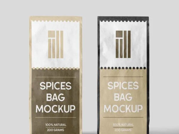 Front Sight of Oblong Eco Paper Bag Mockup 1