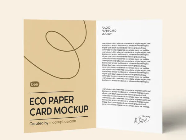 Front Sight of Open Folded Brochure Mockup 1